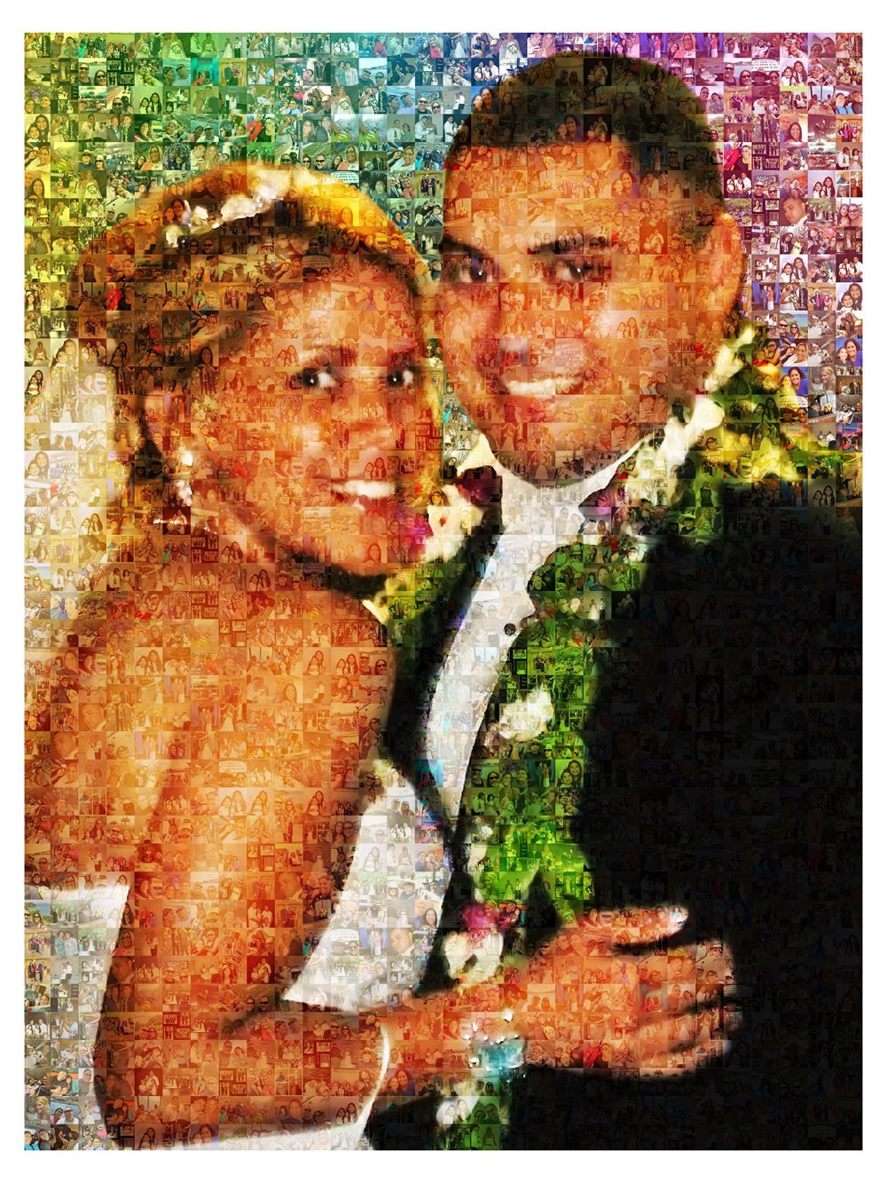 Photo Mosaic Gift For Newly Wed Couple