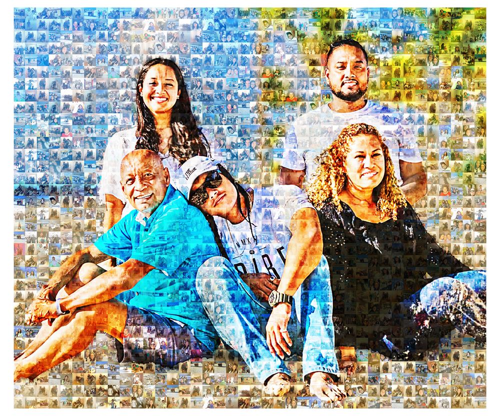 Photo Mosaic Of Lovely Family